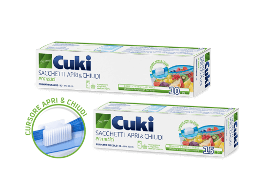 Cuki - I #SacchettiApriEChiudi di Cuki sono l'ideale per conservare gli  alimenti nel congelatore, in frigorifero oppure per portare in ufficio il  tuo snack. La chiusura ermetica dei sacchetti mantiene inalterato il